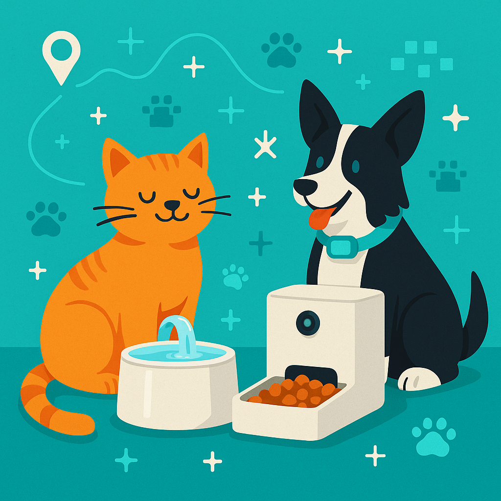 Automatic Feeders and Water Fountains for Pets