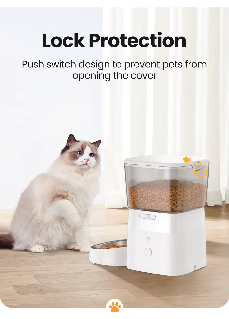 SmartMeal 2.0 – WiFi Automatic Pet Feeder with App Control (2L Capacity)