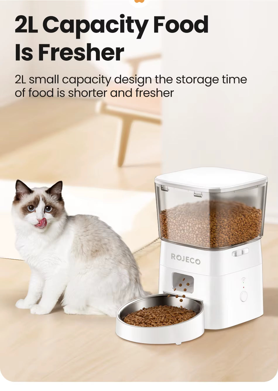 SmartMeal 2.0 – WiFi Automatic Pet Feeder with App Control (2L Capacity)