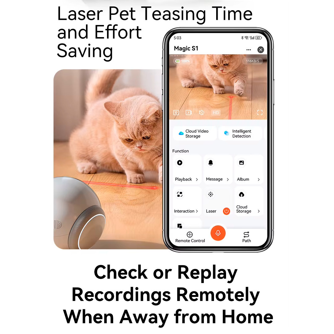 Aiook - Smart Mobile Pet Robot & Home Patrol Camera (2K WiFi)