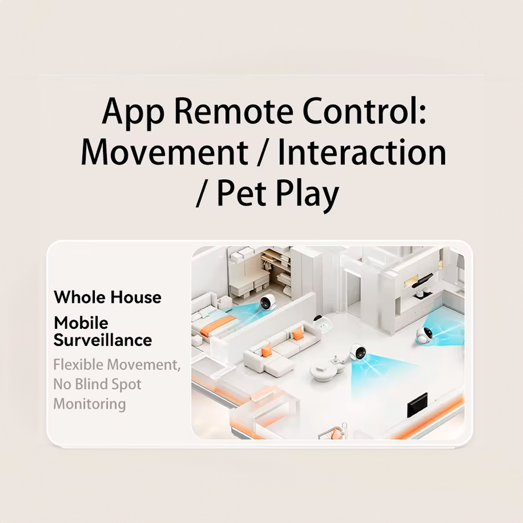Aiook - Smart Mobile Pet Robot & Home Patrol Camera (2K WiFi)