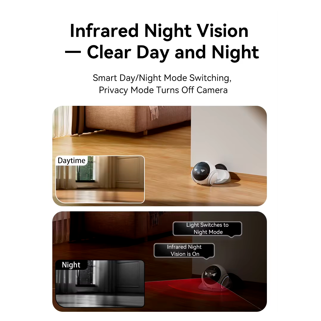 Aiook - Smart Mobile Pet Robot & Home Patrol Camera (2K WiFi)