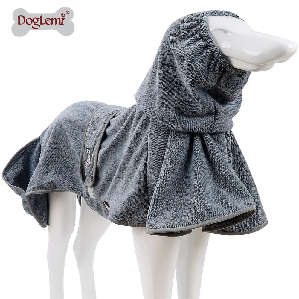 DogLemi™ Microfibre Dog Bathrobe – Ultra-Absorbent Drying Coat