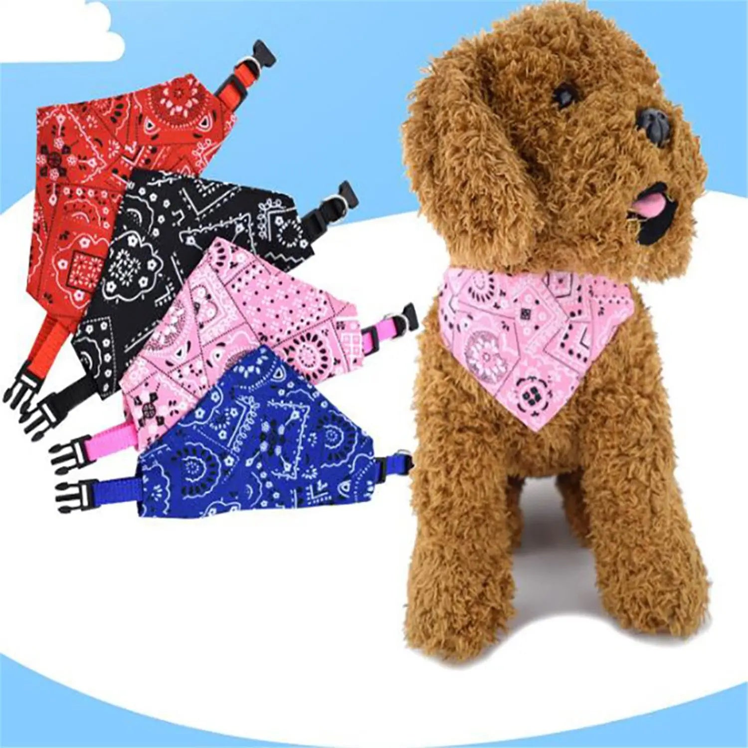 ClipBandana – Adjustable Bandana Collar for Dogs & Cats