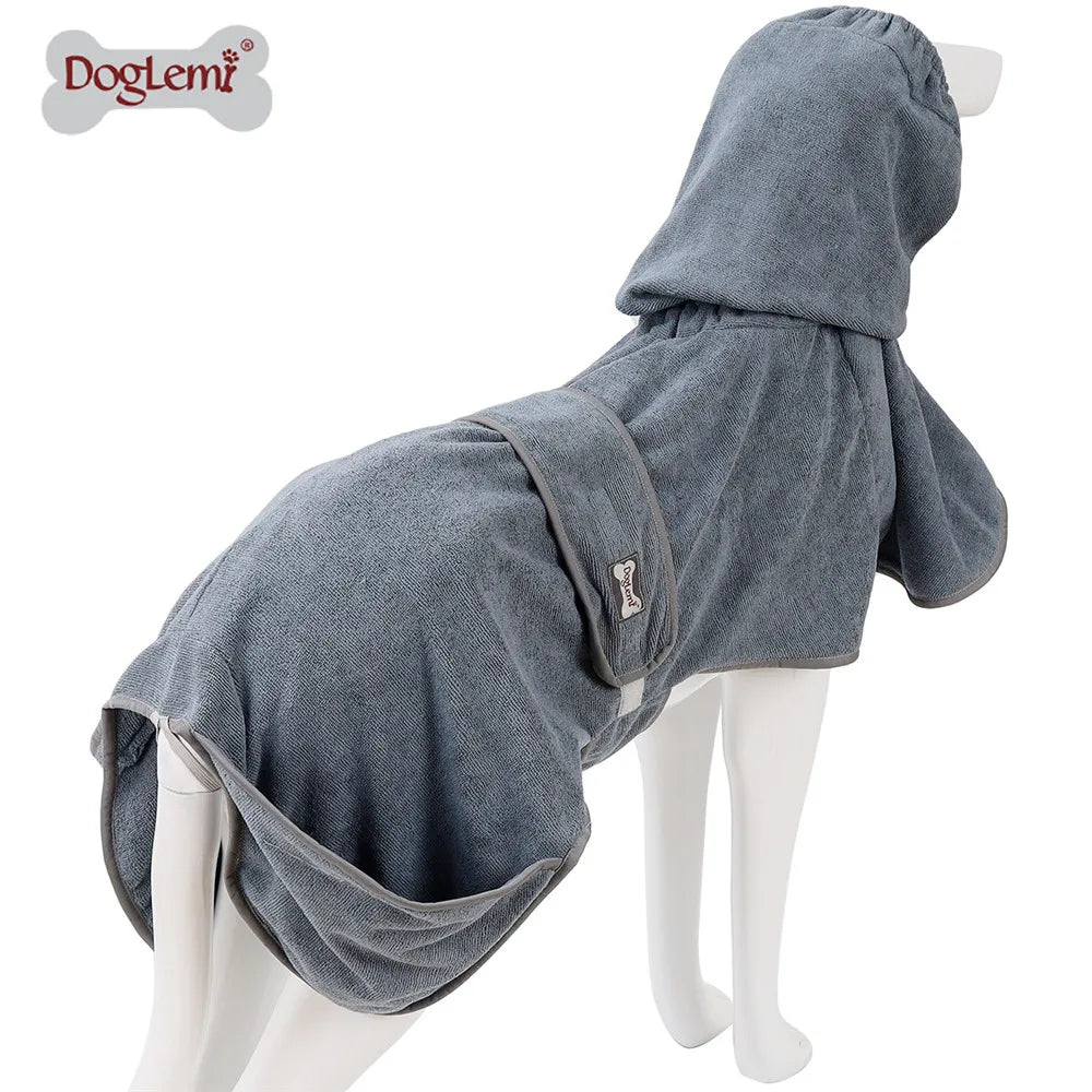DogLemi™ Microfibre Dog Bathrobe – Ultra-Absorbent Drying Coat