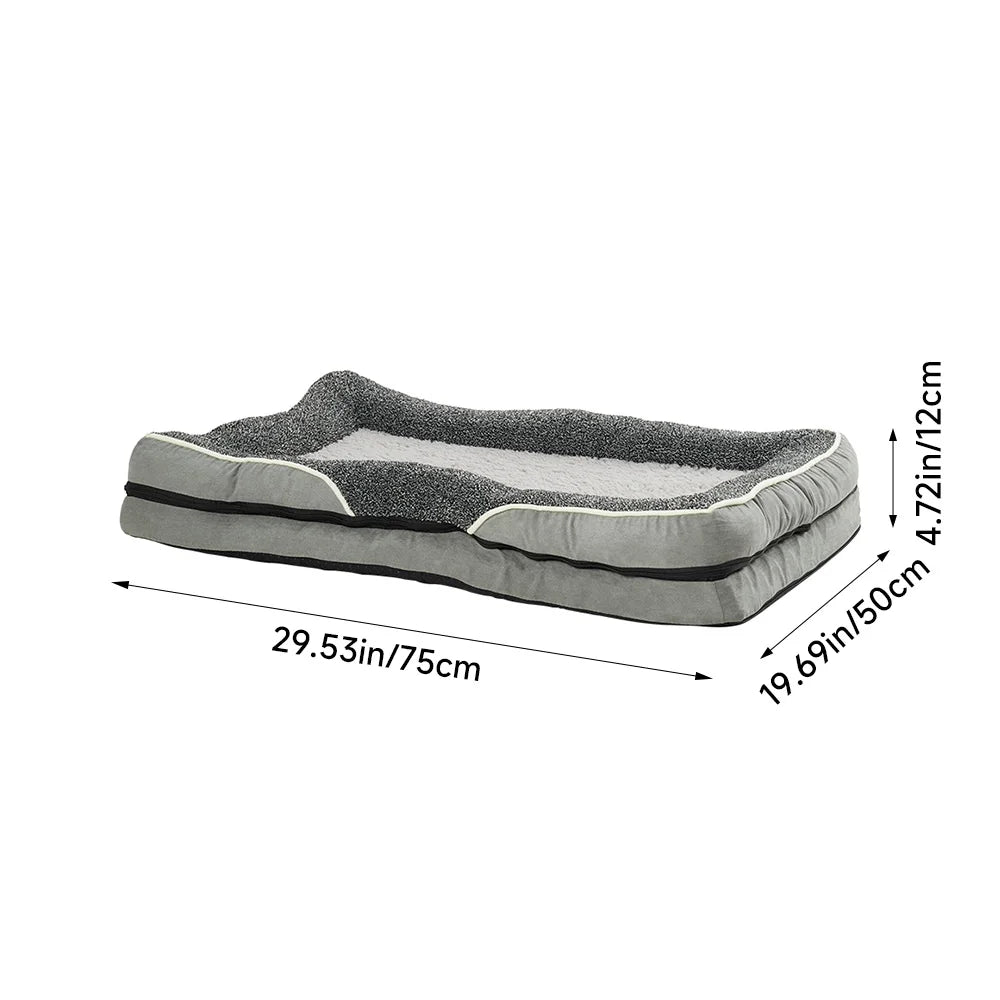 OrthoRest – Anti-Slip Orthopedic Pet Bed with Pillow Support