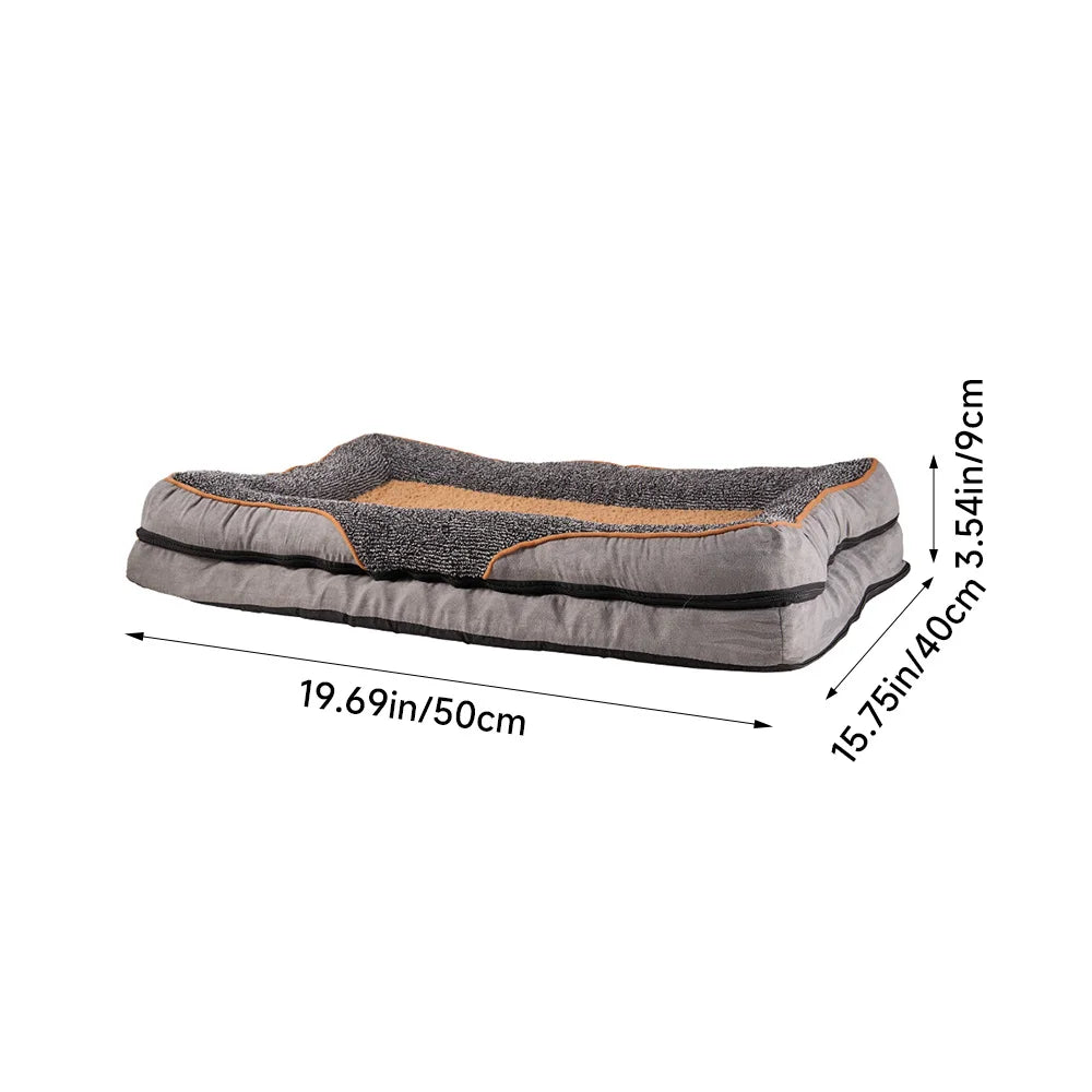OrthoRest – Anti-Slip Orthopedic Pet Bed with Pillow Support