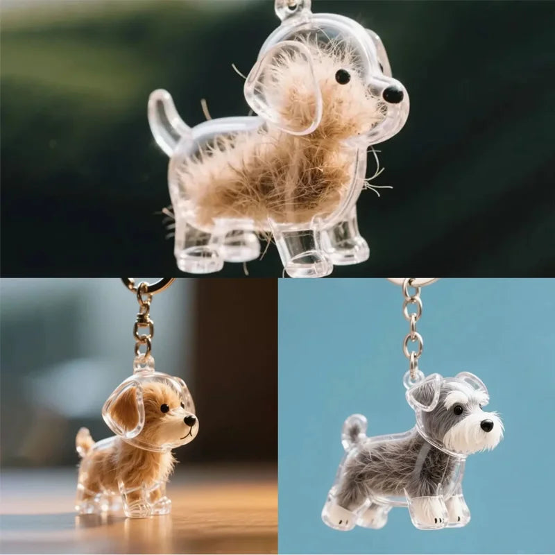 PetMemory – Clear Pet Fur Keepsake Keychain