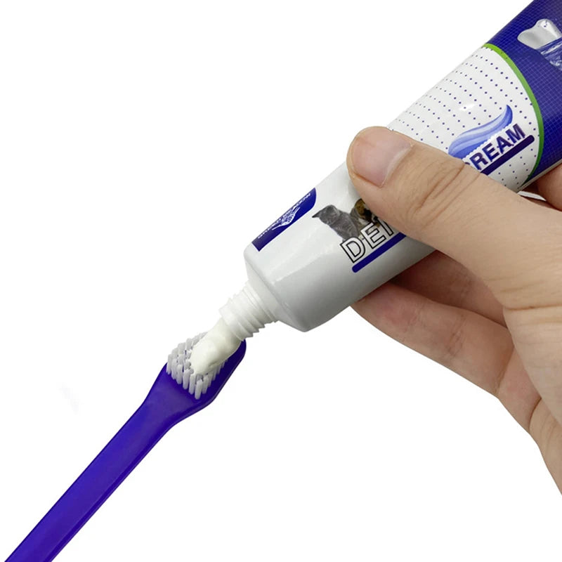 SmileCare – 4-in-1 Pet Dental Kit with Beef-Flavored Toothpaste & Dual Brushes