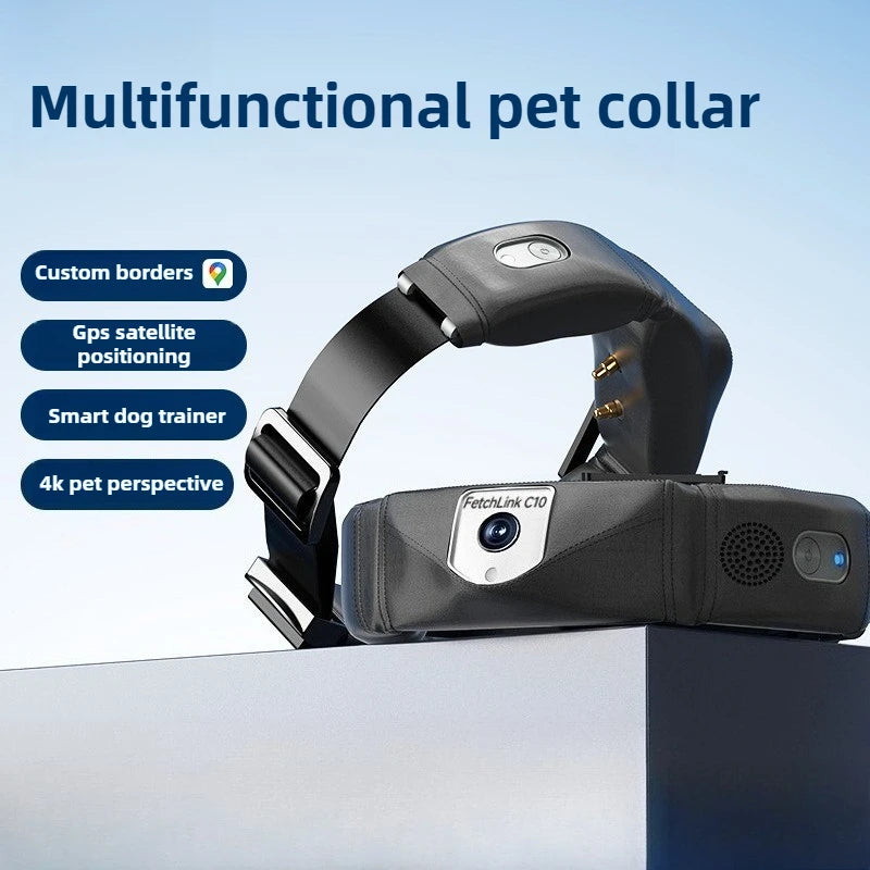 VisionTrack Pro – Smart GPS Pet Collar with 4K Camera & Health Monitoring