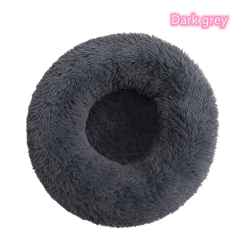 Donut Bed for Cats & Dogs - Ultra-Soft and Calming