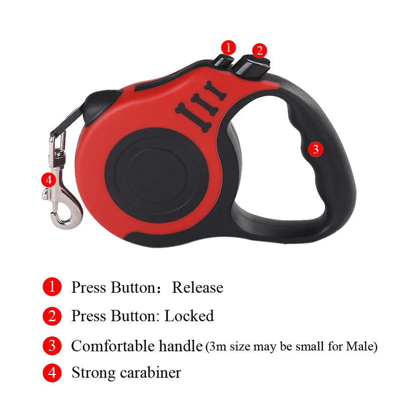 Automatic Retractable Dog Leash (3m / 5m)