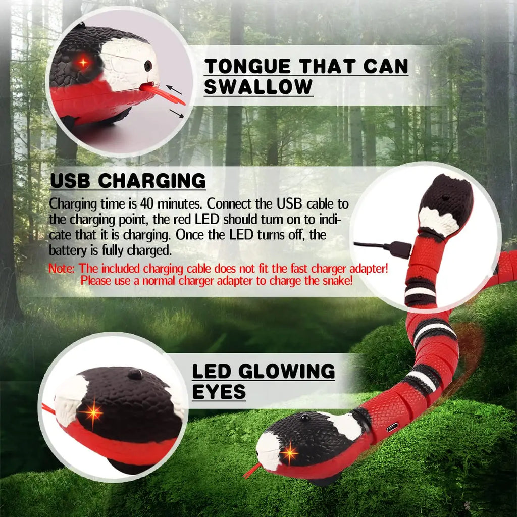 MotionSnake – Smart Interactive Cat Toy (USB Rechargeable)