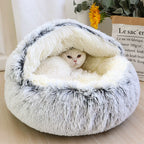 CuddleCave – Plush Covered Bed for Cats & Small Dogs