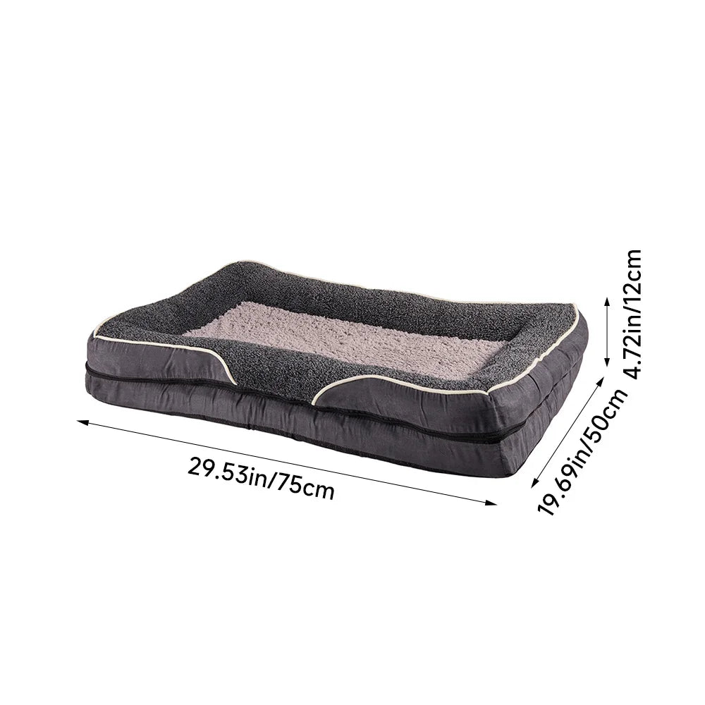OrthoRest – Anti-Slip Orthopedic Pet Bed with Pillow Support