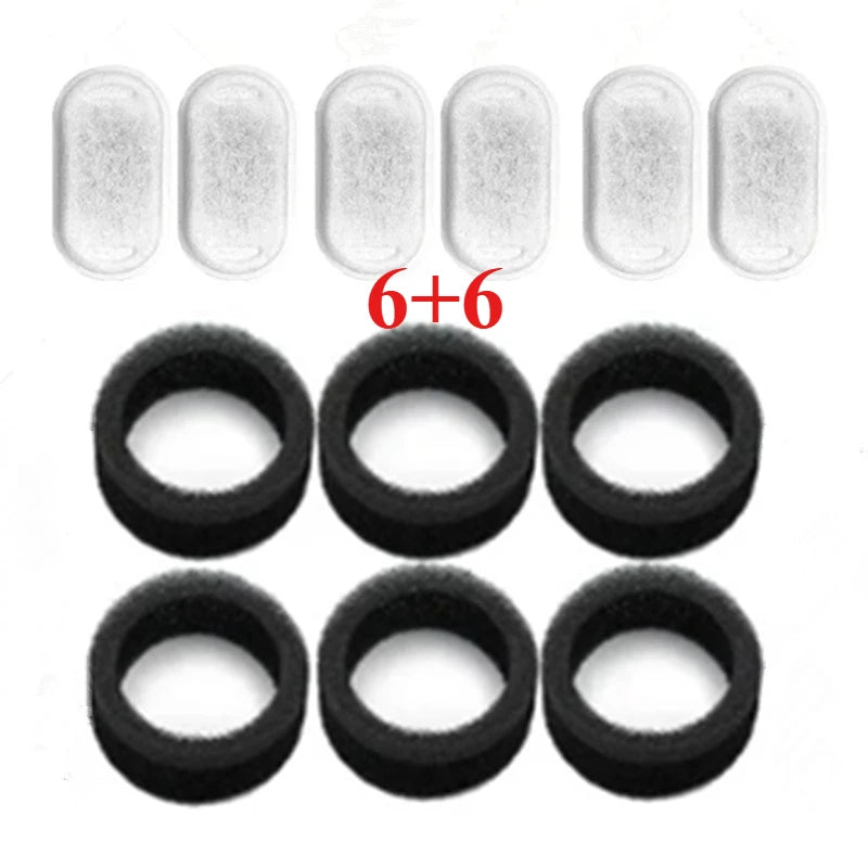 AquaShield Filter Set – Activated Carbon Replacements for Stainless Steel Pet Fountains (6 or 12 Pack)