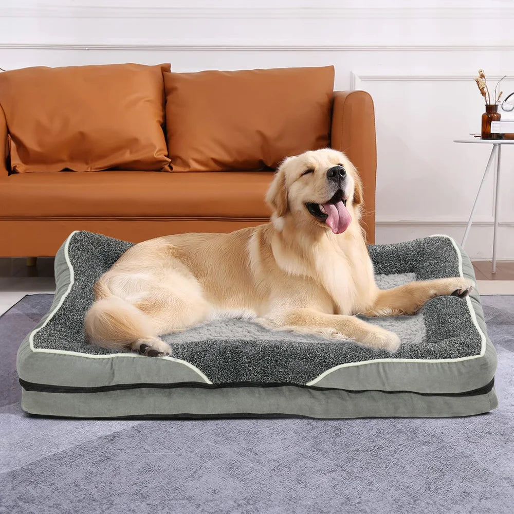 OrthoRest – Anti-Slip Orthopedic Pet Bed with Pillow Support