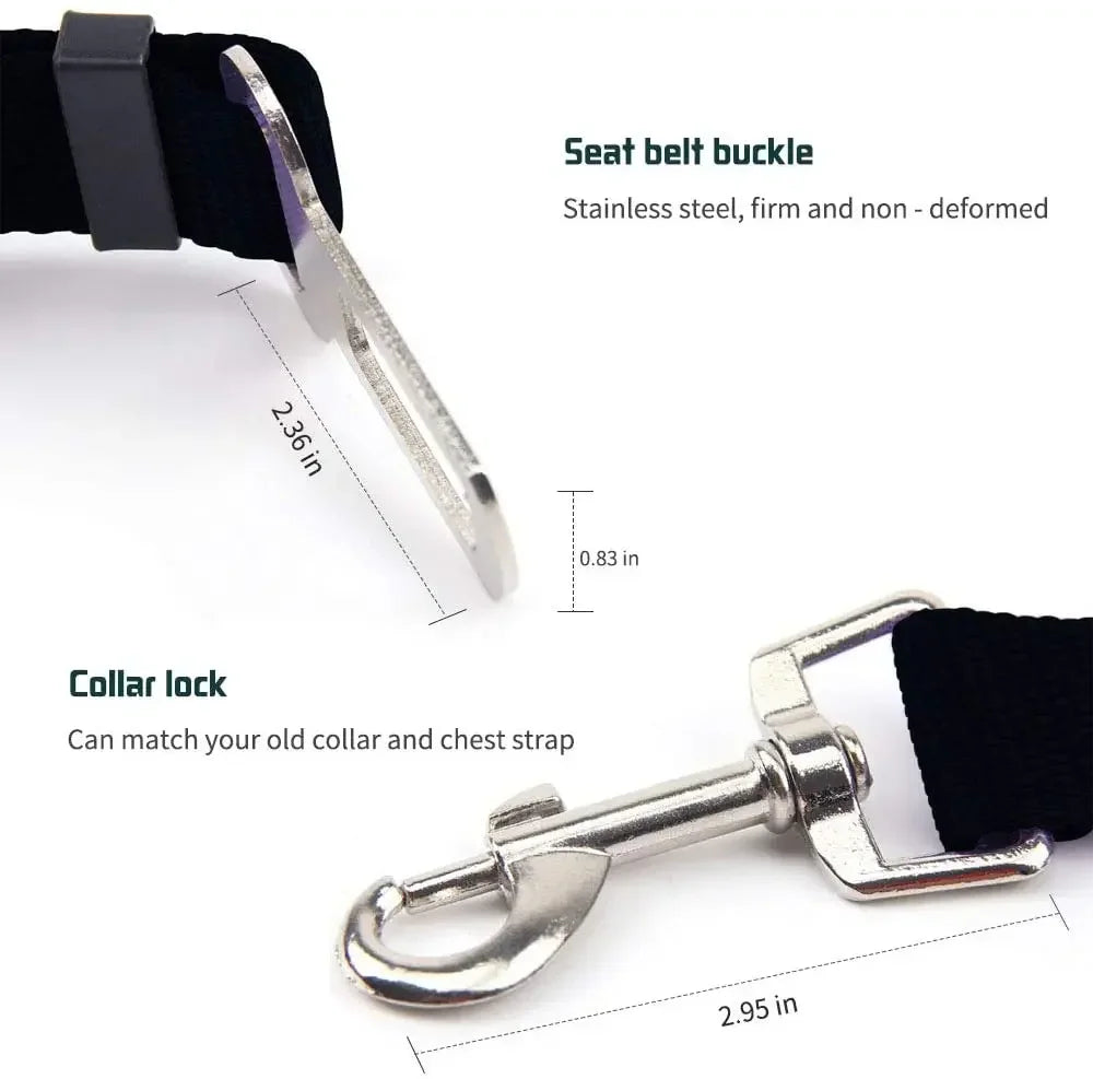 SafeRide – Adjustable Pet Car Seat Belt