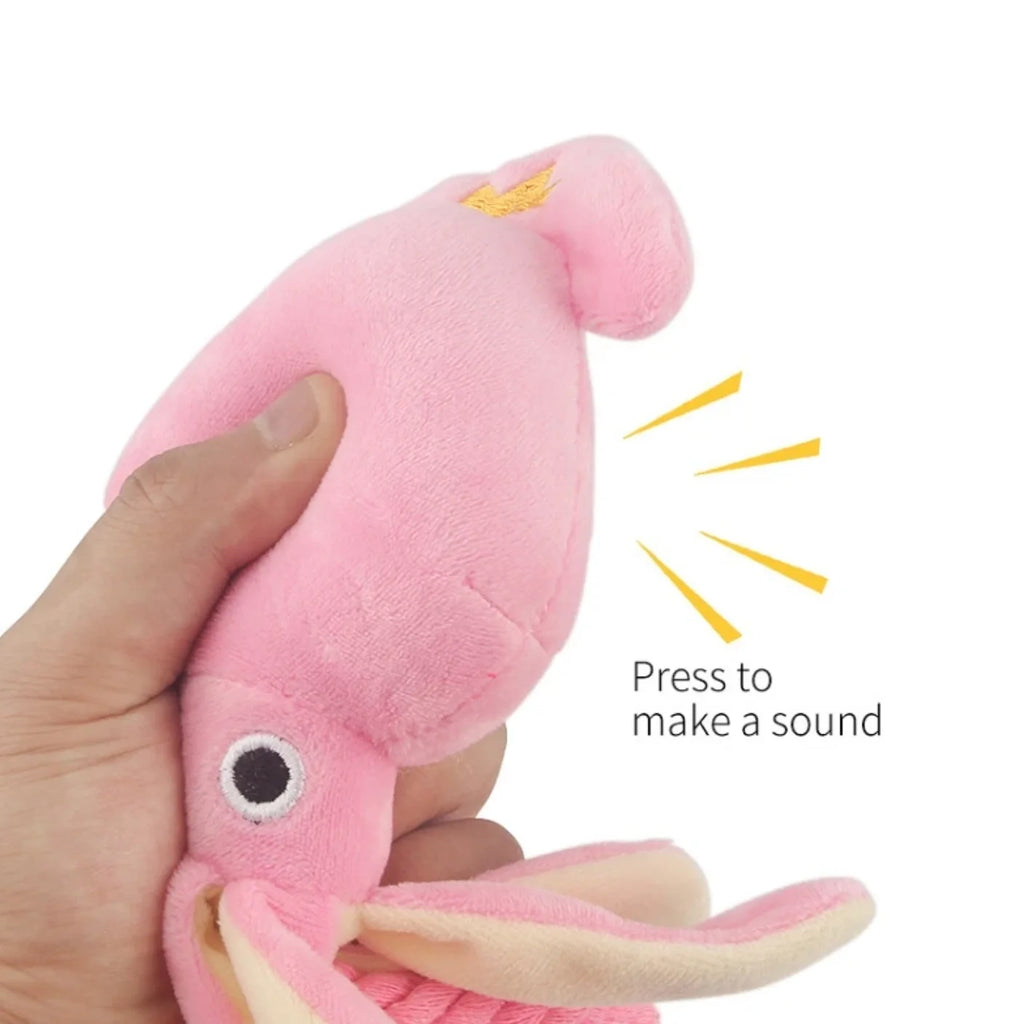 SquishySquid — Plush Squeaky Rope Toy for Dogs