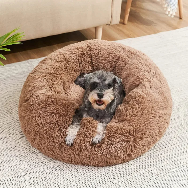 Donut Bed for Cats & Dogs - Ultra-Soft and Calming