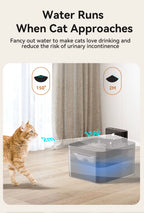FlowSense 2.6 – Smart Wireless Pet Fountain with Infrared Sensor (2600mAh)