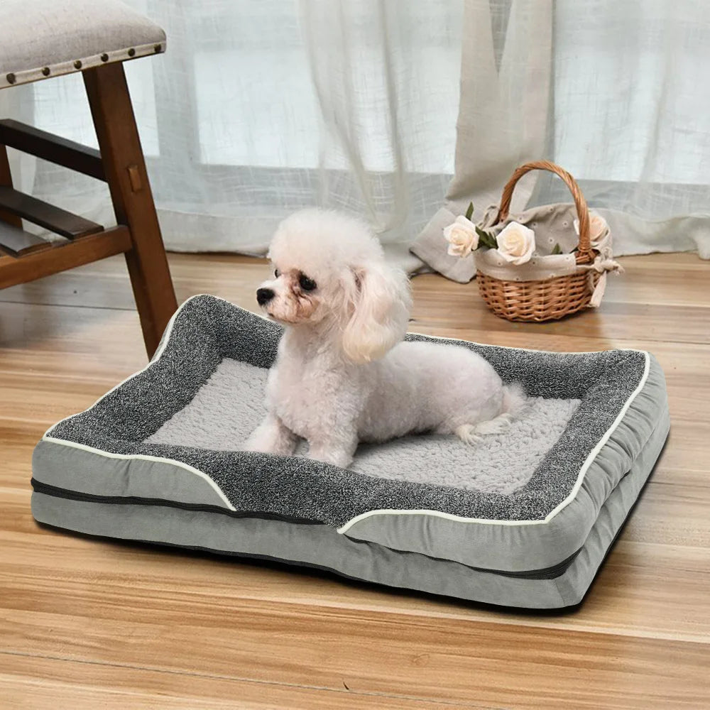 OrthoRest – Anti-Slip Orthopedic Pet Bed with Pillow Support
