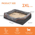 Furbytes OrthoLuxe – Orthopedic Comfort Bed with Memory Foam and Bolster Support