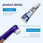 SmileCare – 4-in-1 Pet Dental Kit with Beef-Flavored Toothpaste & Dual Brushes