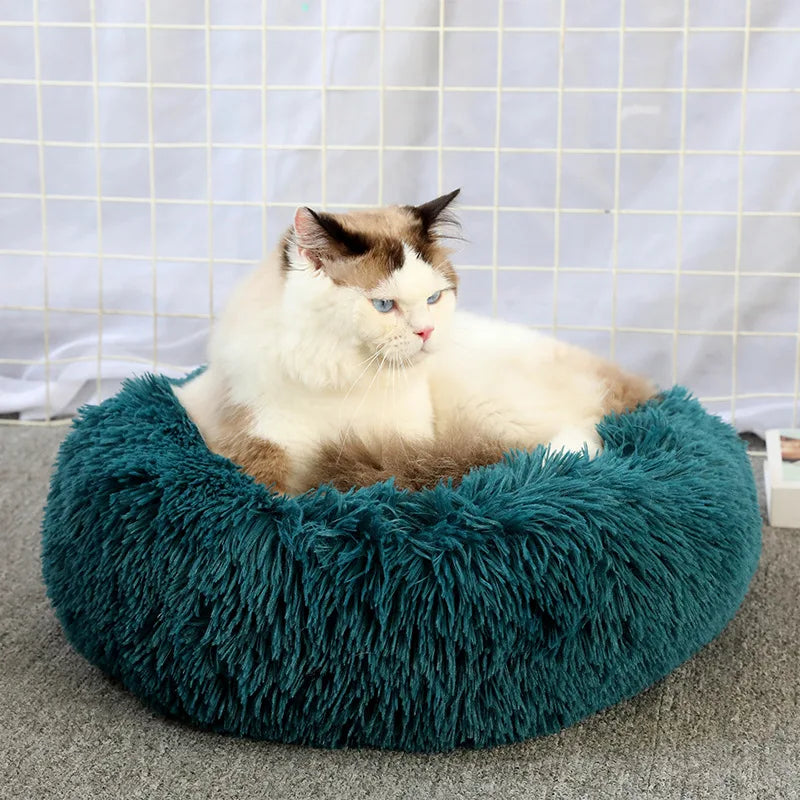 Donut Bed for Cats & Dogs - Ultra-Soft and Calming
