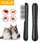 ROJECO - FleaZap – Electric Flea & Lice Removal Comb for Cats and Dogs
