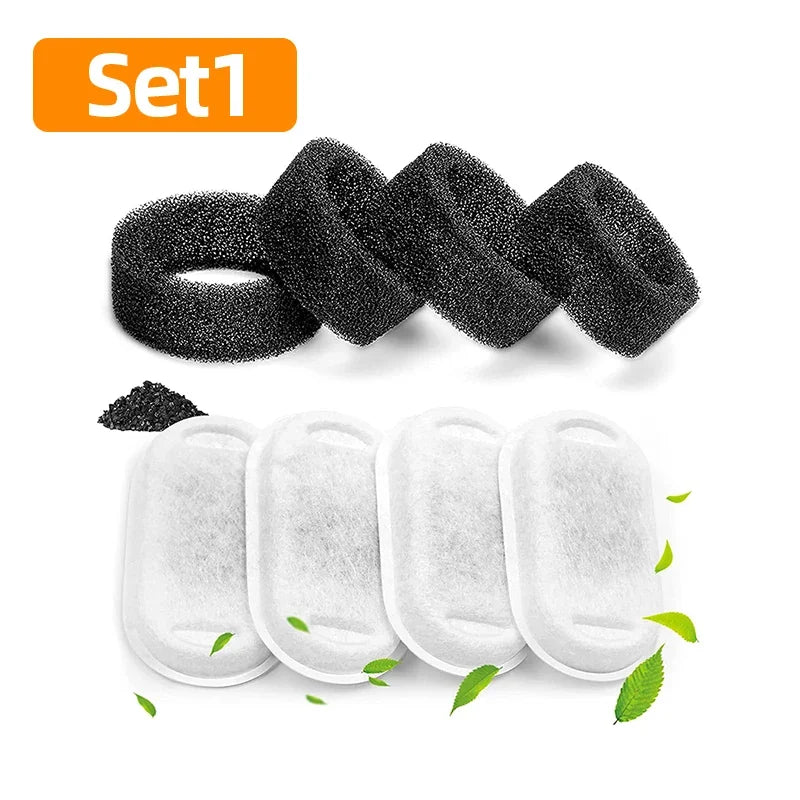 PureFlow+ Activated Carbon Filters – 3.2L Stainless Steel Cat Fountain Replacements (4 or 8 Pack)