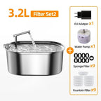 HydroFlow 3.2L – Stainless Steel Automatic Pet Water Fountain