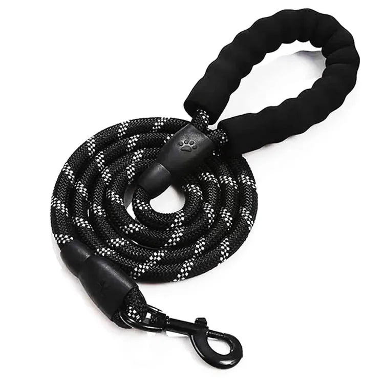 Heavy-Duty Reflective Rope Leash - Strong Dog Leash