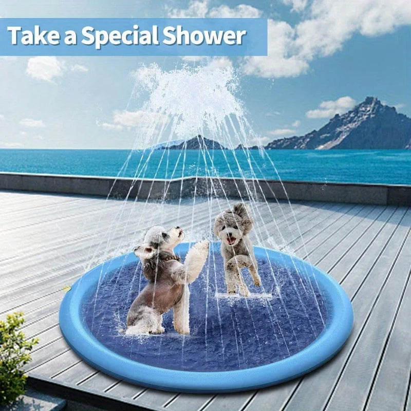 Furbytes SplashZone – Outdoor Pet Splash Pad & Bathing Pool with Spray Function