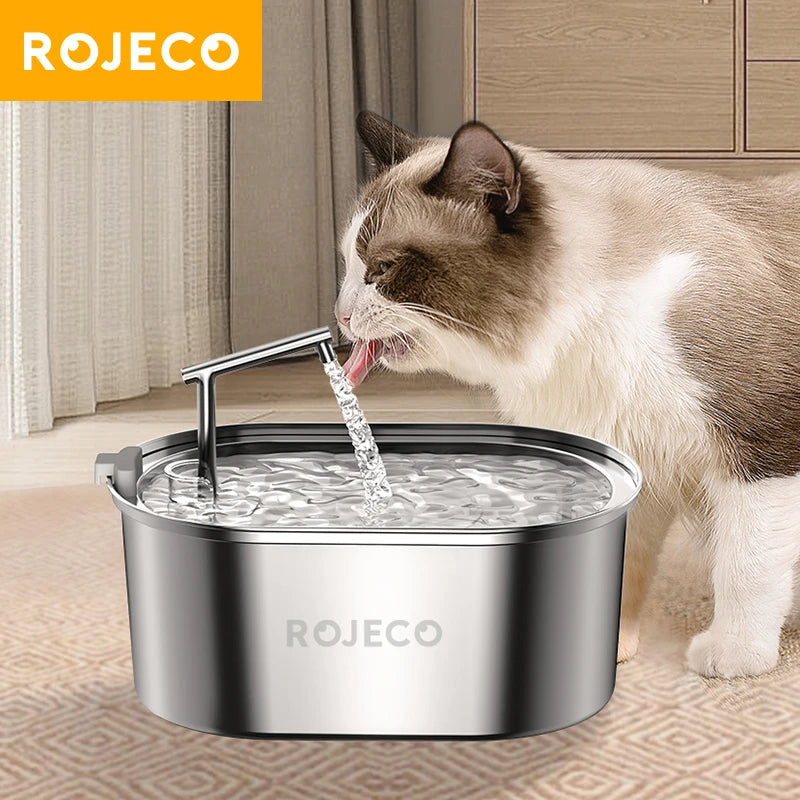 HydroFlow 3.2L – Stainless Steel Automatic Pet Water Fountain