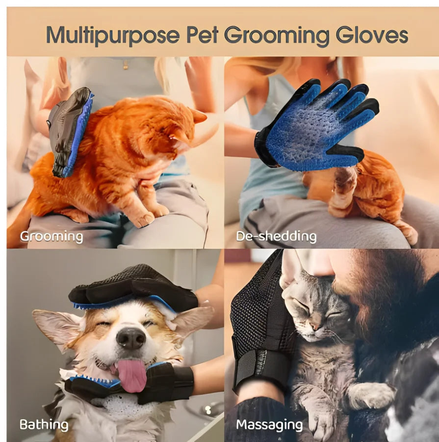 Furbytes GentleGlove – 2-in-1 Pet Grooming & Deshedding Massage Glove