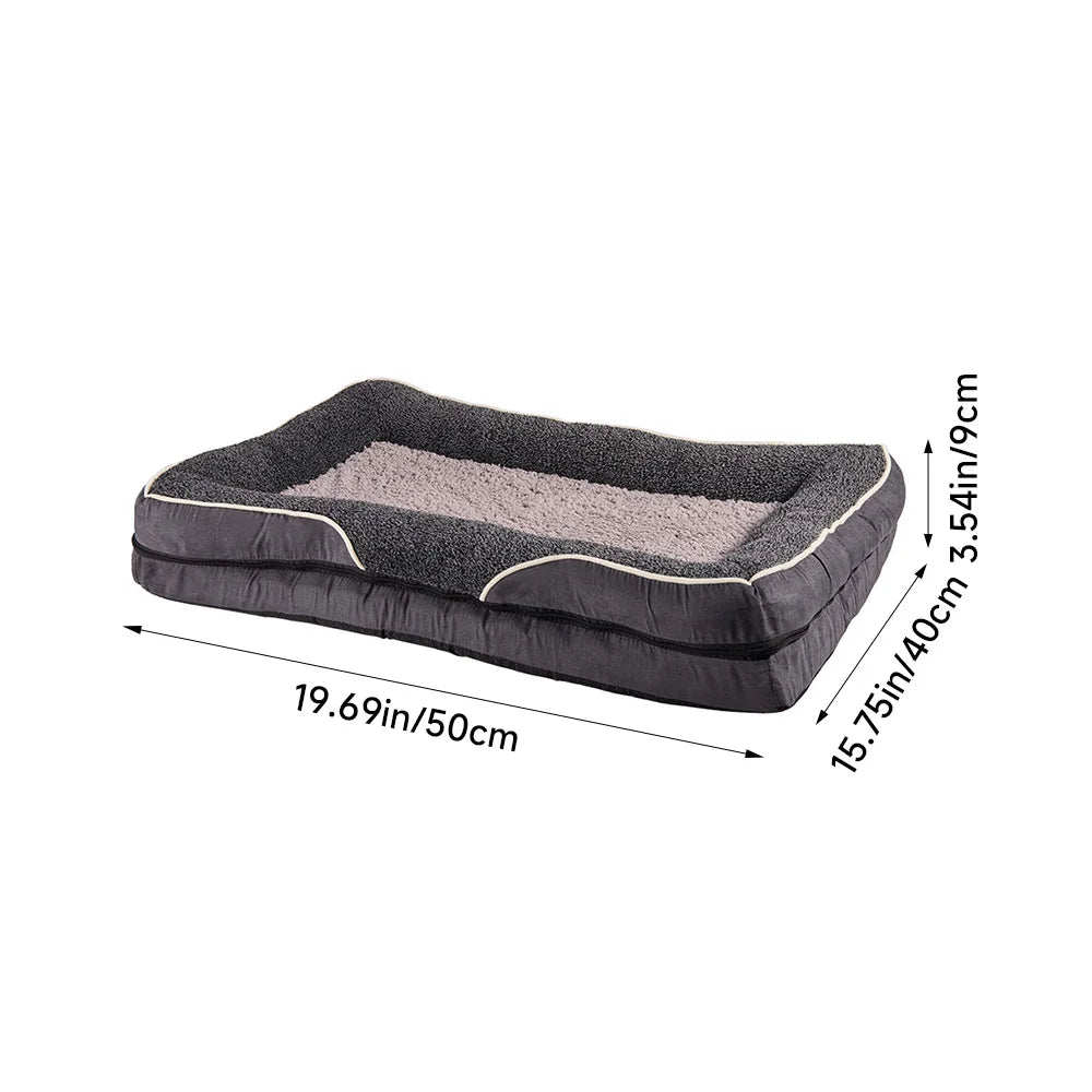 OrthoRest – Anti-Slip Orthopedic Pet Bed with Pillow Support