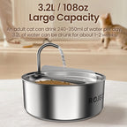 FeedStream Duo – 2-in-1 Stainless Steel Feeder & Water Fountain for Cats and Dogs