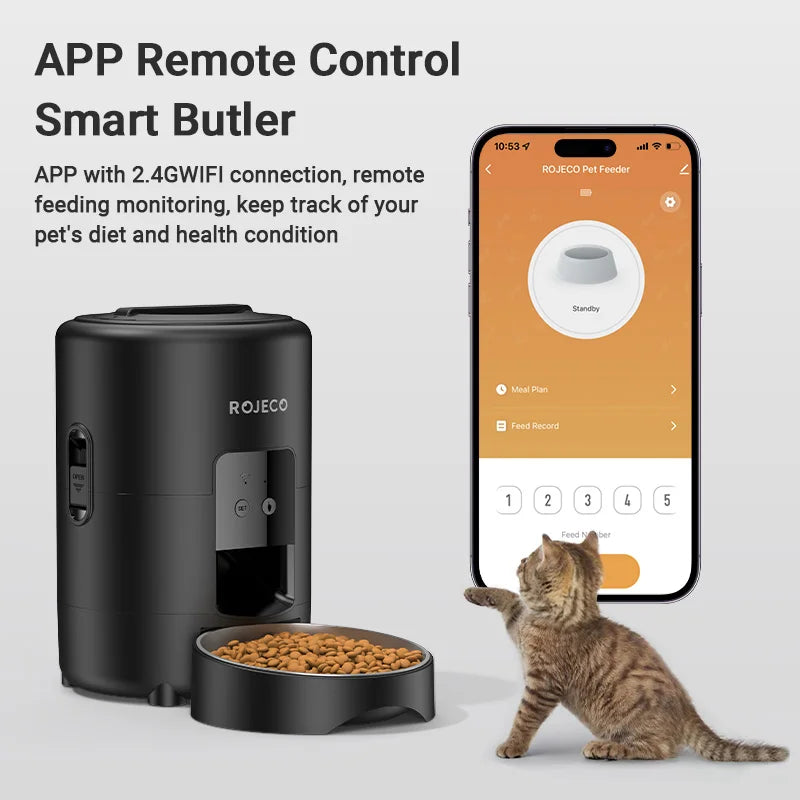 SmartFeast Mini – 2L WiFi Automatic Pet Feeder with App Remote Control