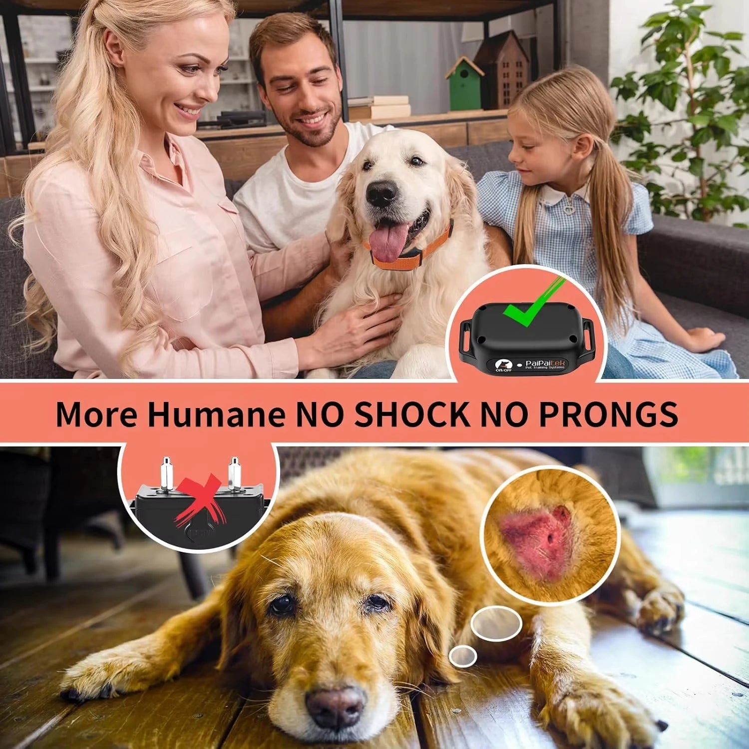No Shock Dog Training Collar with Dog Training Clicker
