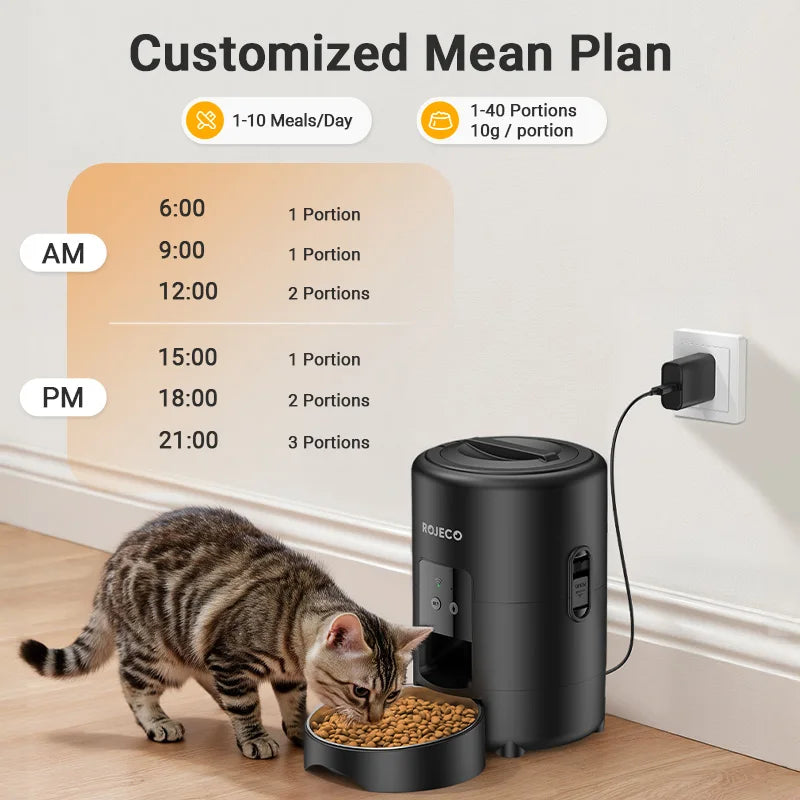 SmartFeast Mini – 2L WiFi Automatic Pet Feeder with App Remote Control