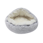CuddleCave – Plush Covered Bed for Cats & Small Dogs