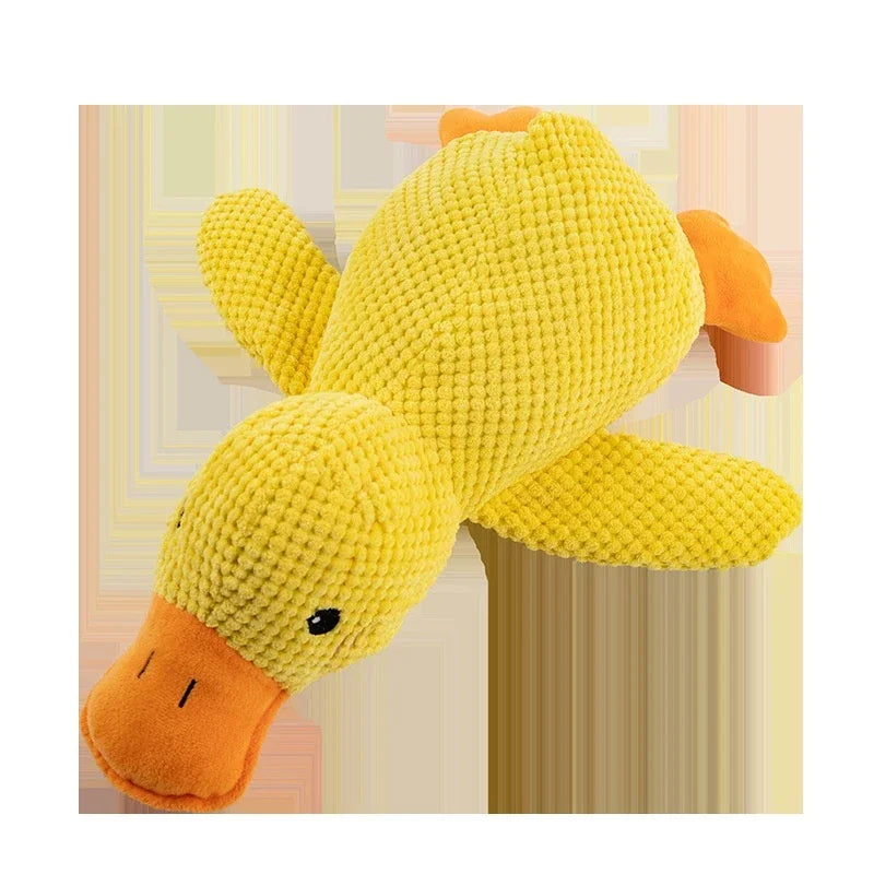 QuackyPlush — Soft Squeaky Duck Toy for Dogs Dog toy plush companion sleeping duck bite resistant teeth grinding sound relief duck sound toy