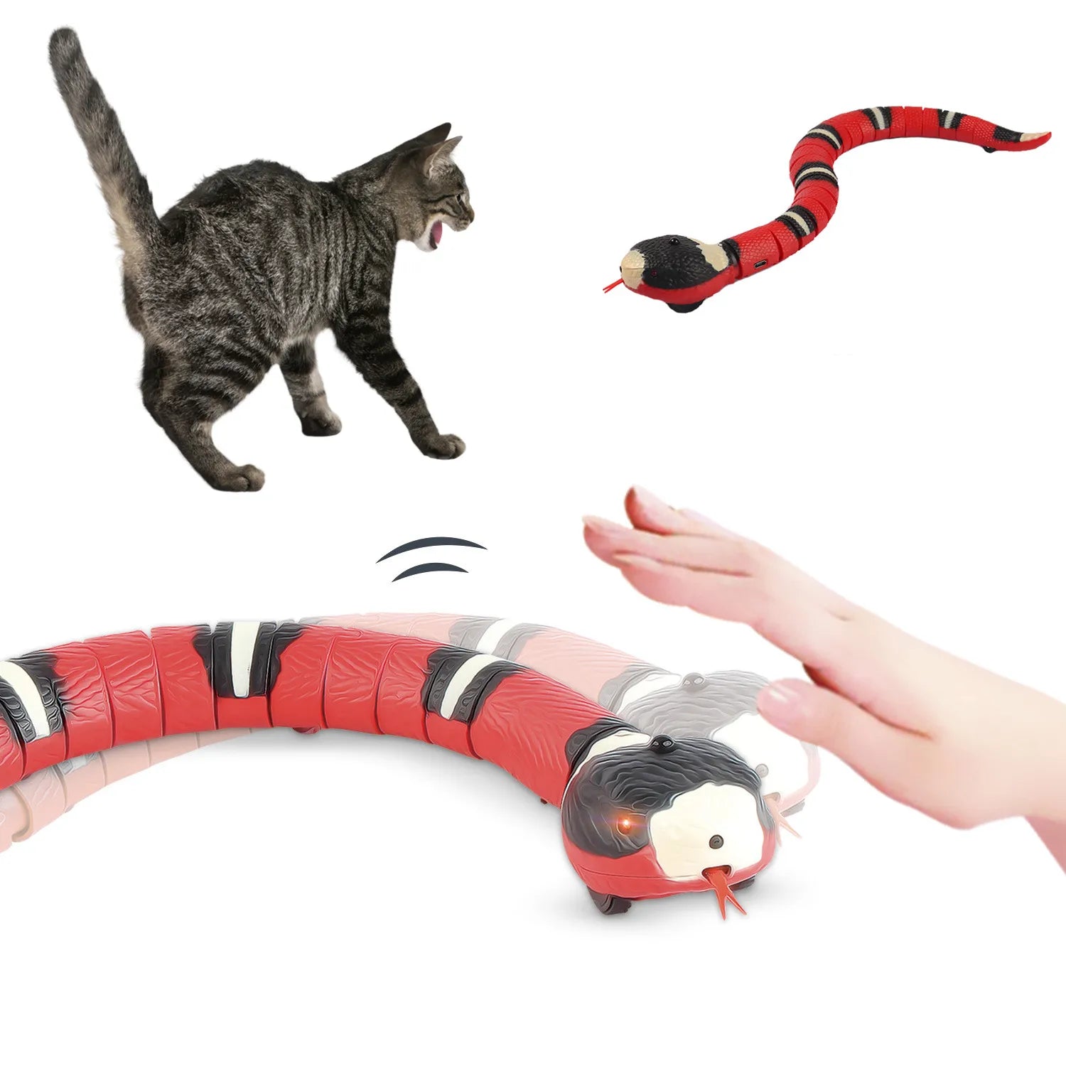 MotionSnake – Smart Interactive Cat Toy (USB Rechargeable)