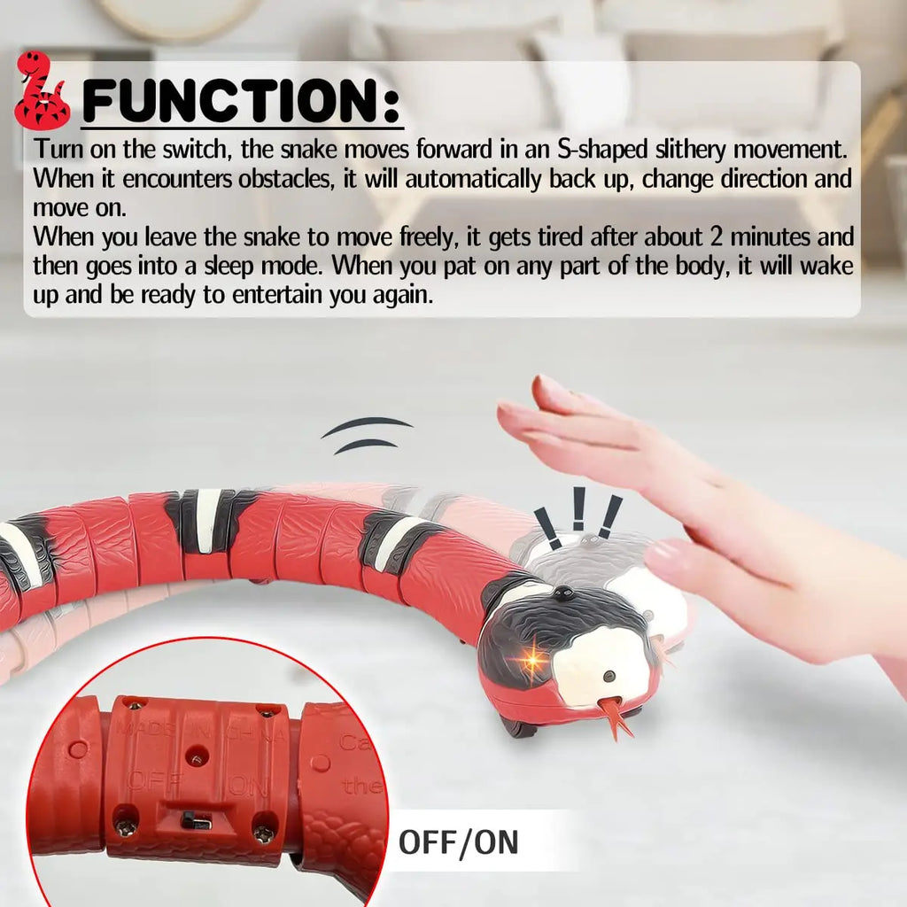 MotionSnake – Smart Interactive Cat Toy (USB Rechargeable)