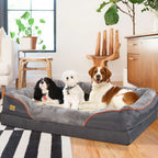 Furbytes OrthoLuxe – Orthopedic Comfort Bed with Memory Foam and Bolster Support
