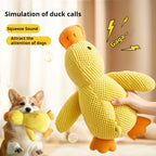 QuackyPlush — Soft Squeaky Duck Toy for Dogs Dog toy plush companion sleeping duck bite resistant teeth grinding sound relief duck sound toy