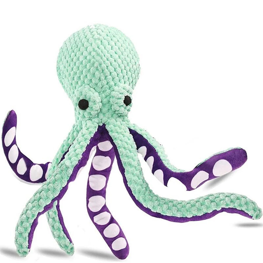 Plush Octopus Squeaky Toy for Dogs