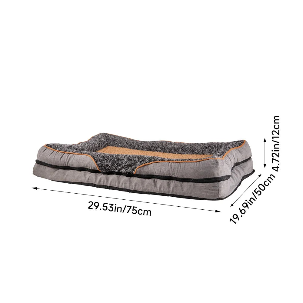 OrthoRest – Anti-Slip Orthopedic Pet Bed with Pillow Support