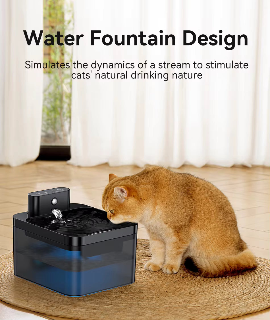 FlowSense 2.6 – Smart Wireless Pet Fountain with Infrared Sensor (2600mAh)